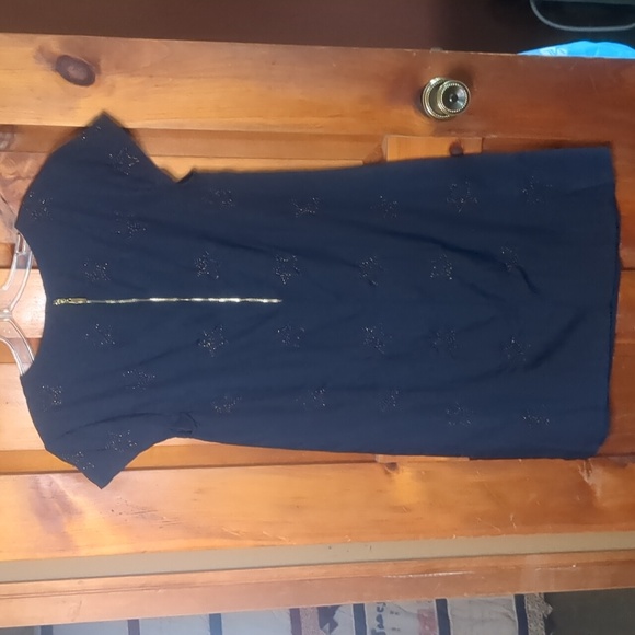 JB by Julie Brown* beaded sheath cap sleeve round neck zipper back dress - Picture 5 of 13